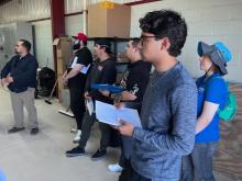 DACC Water Technology students and staff toured CRRUA’s Santa Teresa Industrial Arsenic Treatment Facility on Feb. 26, 2026, as part of a student internship program. They are from left to right: Alejandro Salas, P.E., instructor; students Vicente Sosa-Rountree, Ryce Porras, Jared Amerson, Asahel Lujan and Kailey Garland, M.Sc.