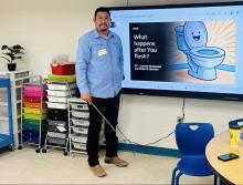 Level III Operator Raul Rangel Visits Bill Childress Elementary