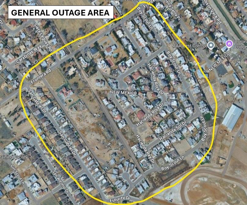 Map of impacted area.