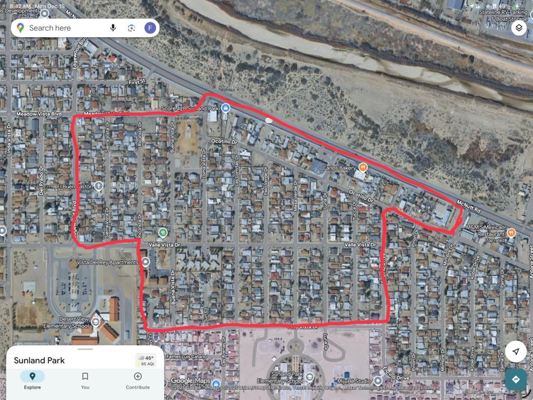 Camino Real Regional Utility Authority (CRRUA) will be conducting water valve maintenance in the area surrounding Mesa Verde Dr., affecting the subdivision shown on the attached map.